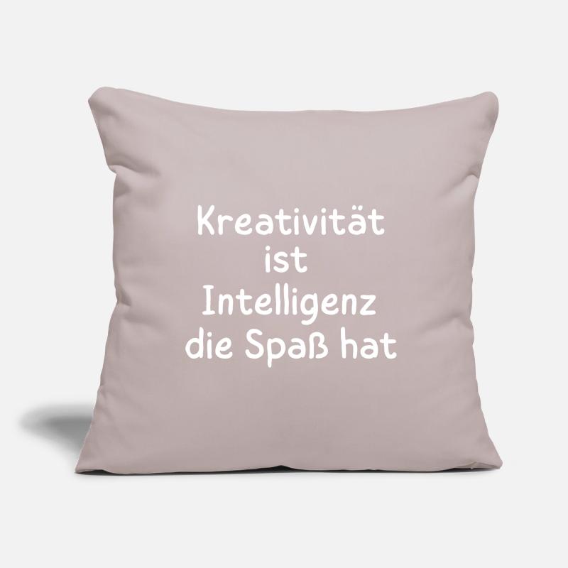 La créativité est une intelligence qui s’amuse Déclaration Housse de coussin décorative 45 x 45 cm