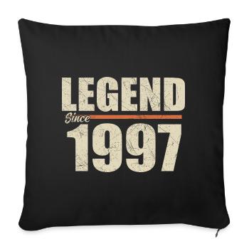 Anniversary 1997 | Legend since 1997 - Sofa pillowcase 17,3'' x 17,3'' (45 x 45 cm) - black - Front