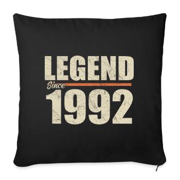 Anniversaire 1992 | Légende depuis 1992 - Housse de coussin décorative 45 x 45 cm - noir - Devant