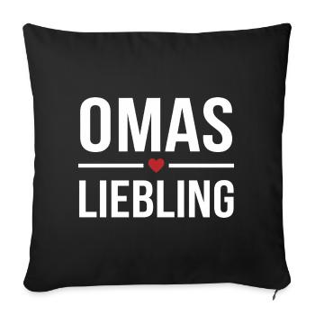 Omas Liebling German Grandma Favorite Gift - Sofakissenbezug 45 x 45 cm - Schwarz - Vorne
