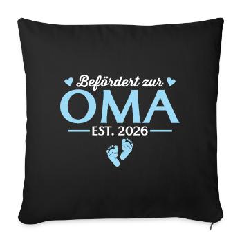 Promoted to Grandma 2026 Baby Shower - Sofa pillowcase 17,3'' x 17,3'' (45 x 45 cm) - black - Front