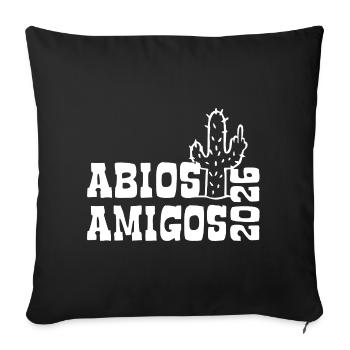 Abios Amigos 2026 - Abitur - Cactus Gift - Sofa pillowcase 17,3'' x 17,3'' (45 x 45 cm) - black - Front