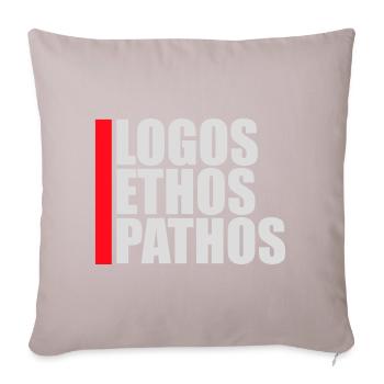 Logos Ethos Pathos Rhetorik Philosophie Student - Sofakissenbezug 45 x 45 cm - helles Taupe - Vorne