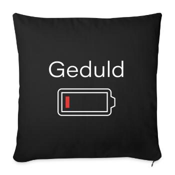 Patience Battery Motif Battery Empty - Sofa pillowcase 17,3'' x 17,3'' (45 x 45 cm) - black - Front