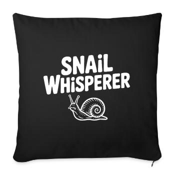 Le Chuchoteur d’Escargots - Housse de coussin décorative 45 x 45 cm - noir - Devant