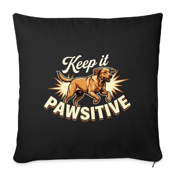 Keep it Pawsitive Foxred Labrador Retro - Sofa pillowcase 17,3'' x 17,3'' (45 x 45 cm) - black - Front