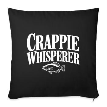 Le Chuchoteur de Crappie - Housse de coussin décorative 45 x 45 cm - noir - Devant