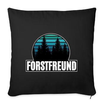 Forst Freund - Housse de coussin décorative 45 x 45 cm - noir - Devant