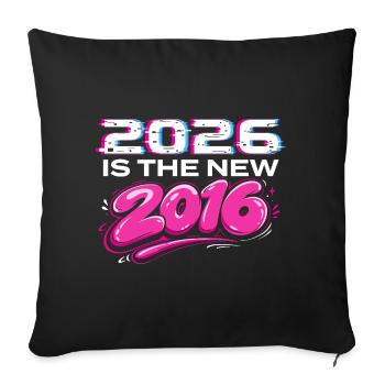 2026 New 2016 Throwback Internet Vibes - Sofa pillowcase 17,3'' x 17,3'' (45 x 45 cm) - black - Front
