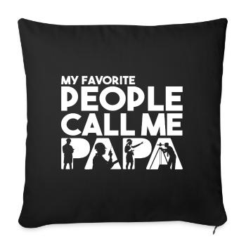 Favorite People Call Me Papa Civil Engineer - Sofa pillowcase 17,3'' x 17,3'' (45 x 45 cm) - black - Front