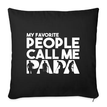 Mes personnes préférées m’appellent Papa Concierge - Housse de coussin décorative 45 x 45 cm - noir - Devant