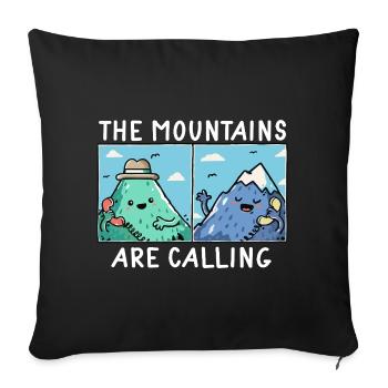 Camping Scouts Mountain Hiking Forest Campers Adve - Sofa pillowcase 17,3'' x 17,3'' (45 x 45 cm) - black - Front