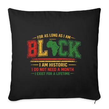 Pride Afro Black History Month Vintage - Sofa pillowcase 17,3'' x 17,3'' (45 x 45 cm) - black - Front