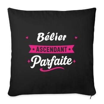 Bélier Ascendant Parfaite - Housse de coussin décorative 45 x 45 cm - noir - Devant
