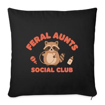 Révélation de sexe Équipe Shower Filles Équipe Garçon Sauvage - Housse de coussin décorative 45 x 45 cm - noir - Devant