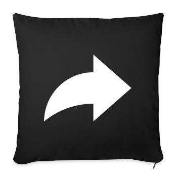 Pfeil, share - Sofa pillowcase 17,3'' x 17,3'' (45 x 45 cm) - black - Front