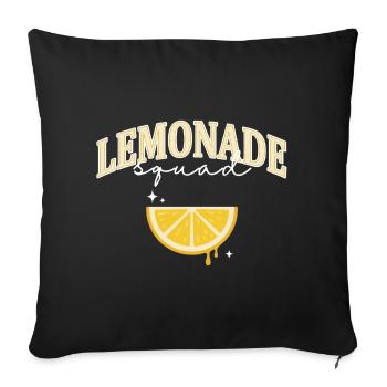 Lemonade Squad Lemonade Lemonade Été - Housse de coussin décorative 45 x 45 cm - noir - Devant