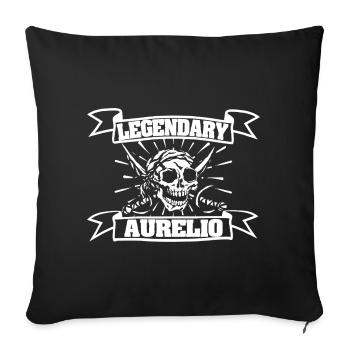 Fasching Aurelio - Sofakissenbezug 45 x 45 cm - Schwarz - Vorne