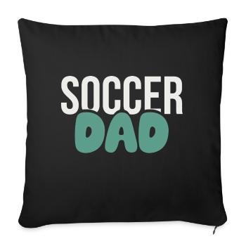 Soccer Dad Bold Style  - Sofa pillowcase 17,3'' x 17,3'' (45 x 45 cm) - black - Front