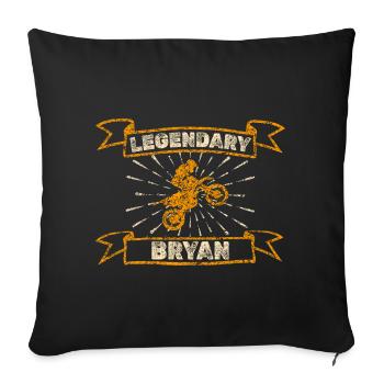 Biker Bryan - Sofa pillowcase 17,3'' x 17,3'' (45 x 45 cm) - black - Front