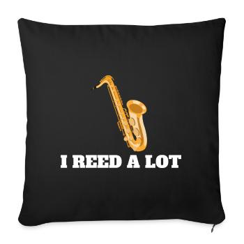 Funny Saxophone Player Gift for Saxophonist - Sofa pillowcase 17,3'' x 17,3'' (45 x 45 cm) - black - Front