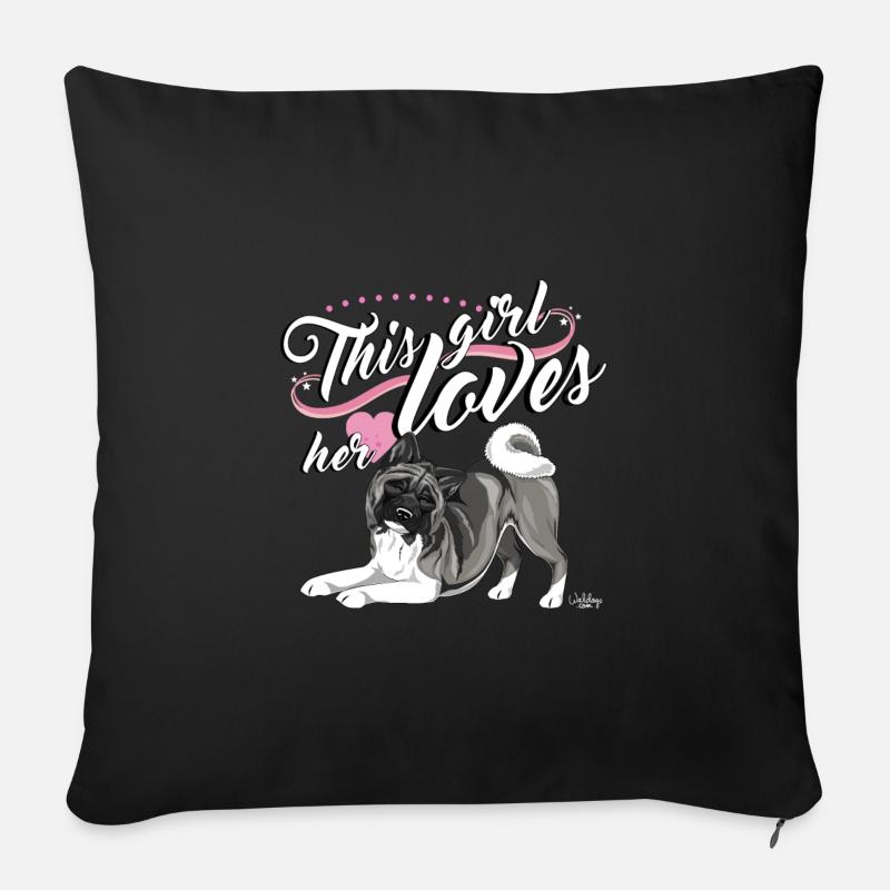 amakitagirl6 - Sofa pillowcase 17,3'' x 17,3'' (45 x 45 cm) - black