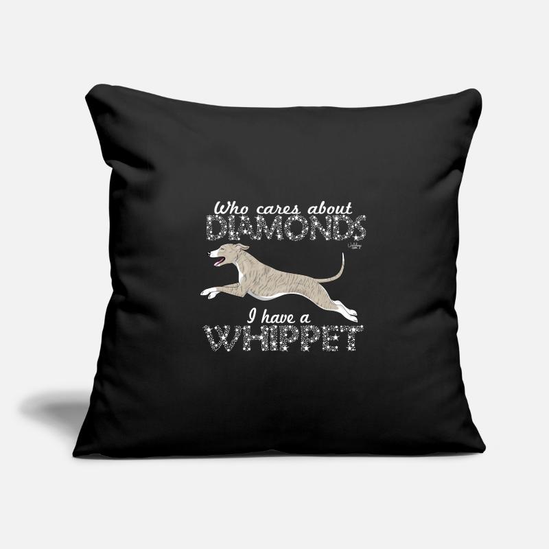 whippetdiamonds2 Housse de coussin décorative 45 x 45 cm