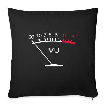VU Meter Tontechnik Sound Produzent Lautstärke - Sofa pillowcase 17,3'' x 17,3'' (45 x 45 cm) - black - Front