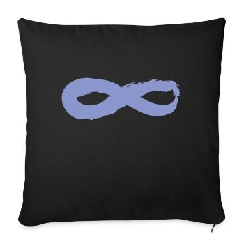 Yoga Zen Infinity Sign Blueberry - Sofa pillowcase 17,3'' x 17,3'' (45 x 45 cm) - black - Front