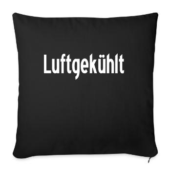 Luftgekühlt - German Word - Sofakissenbezug 45 x 45 cm - Schwarz - Vorne
