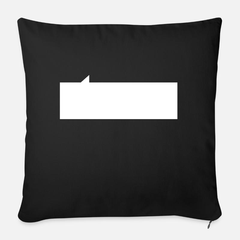 carré bulle de la parole - Housse de coussin décorative 45 x 45 cm - noir