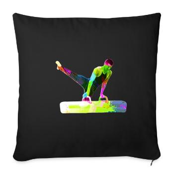 Cheval forfaitaire Turner - Housse de coussin décorative 45 x 45 cm - noir - Devant
