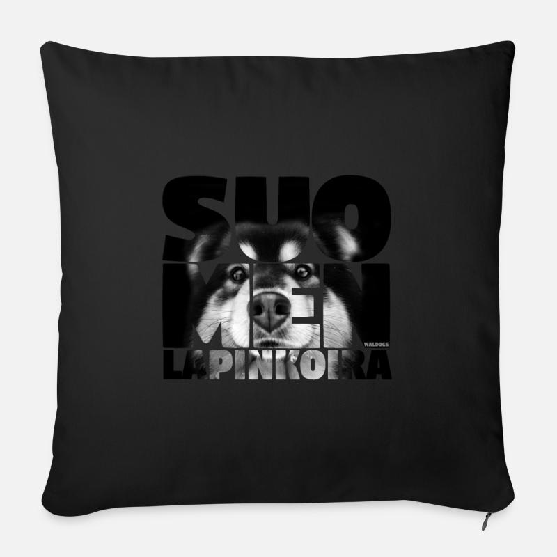 NASSU Lappari 013 - Sofakissenbezug 45 x 45 cm - Schwarz