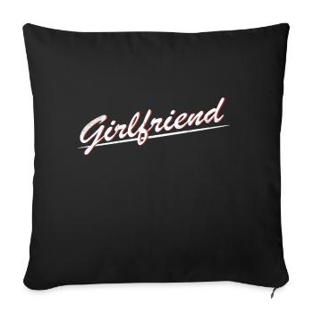 Girlfriend partner look boyfriend gift - Sofa pillowcase 17,3'' x 17,3'' (45 x 45 cm) - black - Front
