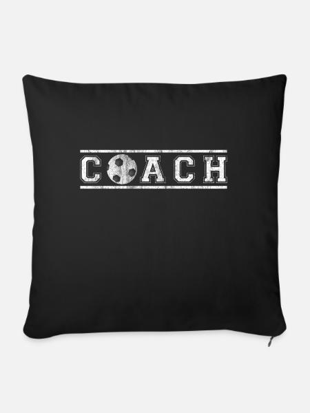 Fußball Trainer Fußballmannschaft Fußball Coach - Sofakissenbezug 45 x 45 cm - Schwarz