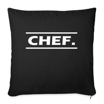 Boss, white lines - profession work gift idea - Sofa pillowcase 17,3'' x 17,3'' (45 x 45 cm) - black - Front