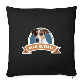 Jack Russel, Hund, Geschenkidee - Sofakissenbezug 45 x 45 cm - Schwarz - Vorne