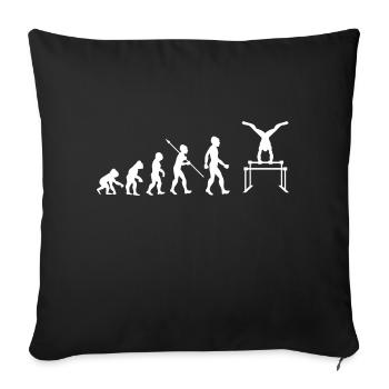 Evolution Gymnastik Turnen Geräteturnen Sport - Sofakissenbezug 45 x 45 cm - Schwarz - Vorne