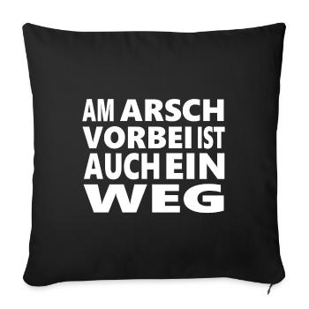 Cooler Spruch - Sofakissenbezug 45 x 45 cm - Schwarz - Vorne