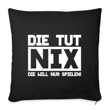 That does nothing - Sofa pillowcase 17,3'' x 17,3'' (45 x 45 cm) - black - Front