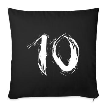 Tendance vecteur numéro dix numéro 10 - Housse de coussin décorative 45 x 45 cm - noir - Devant
