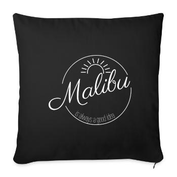 Malibu Beach - Housse de coussin décorative 45 x 45 cm - noir - Devant