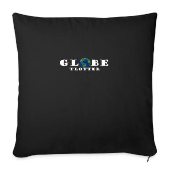 Globetrotter Travel Gift Idea - Sofa pillowcase 17,3'' x 17,3'' (45 x 45 cm) - black - Front