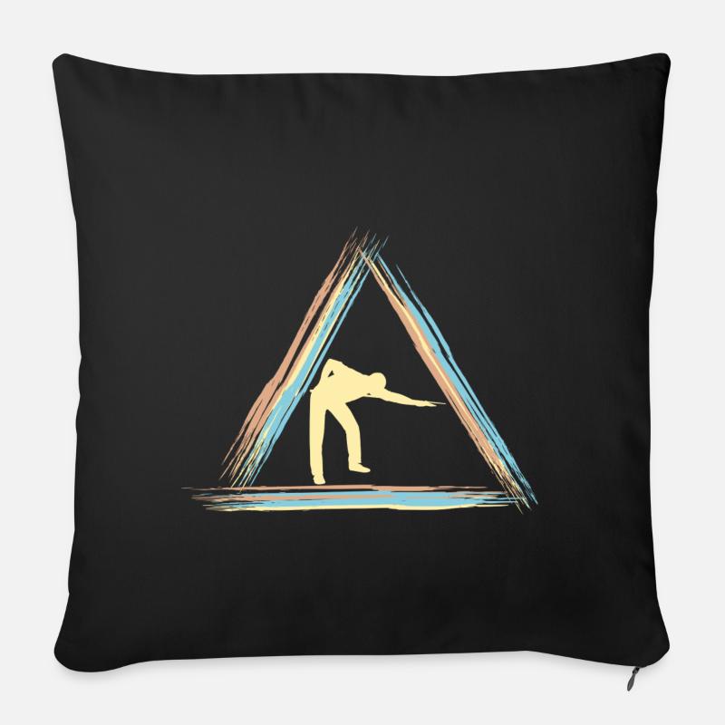 billard - Housse de coussin décorative 45 x 45 cm - noir