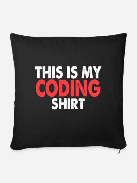 Coding - Sofakissenbezug 45 x 45 cm - Schwarz