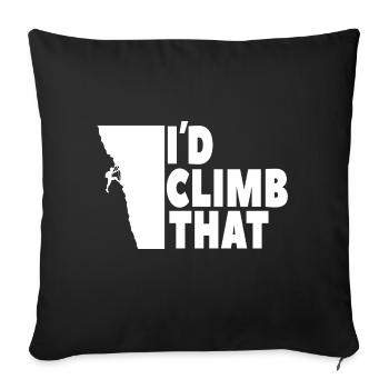 Climbing Escalade de montagne de la paroi rocheuse cadeau - Housse de coussin décorative 45 x 45 cm - noir - Devant