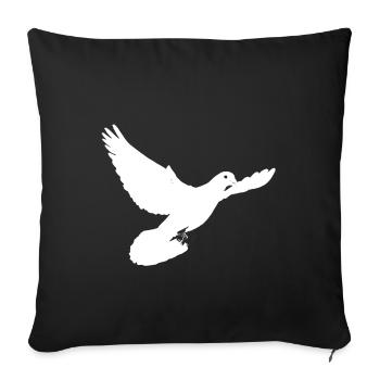 Pigeon voyageur de la Peace Dove Dove - Housse de coussin décorative 45 x 45 cm - noir - Devant