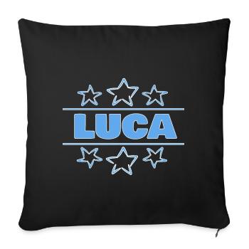 Sterne Luca - Sofakissenbezug 45 x 45 cm - Schwarz - Vorne