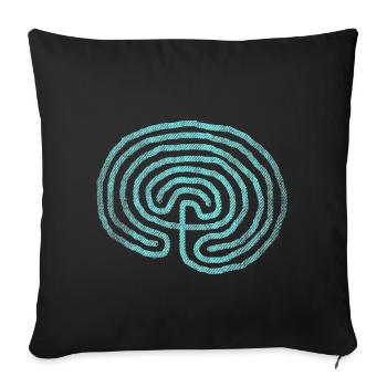 Labyrinth Meditation Healing Spiritual Salvation - Sofa pillowcase 17,3'' x 17,3'' (45 x 45 cm) - black - Front