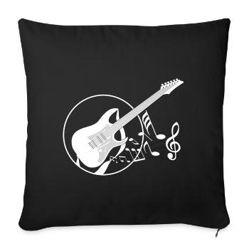 E-Gitarre - Sofakissenbezug 45 x 45 cm - Schwarz - Vorne